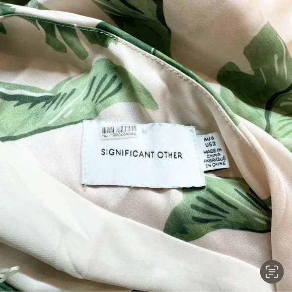 Significant Other Caspian One Shoulder Maxi Dress Tropical Leaf Size 2 - Picture 12 of 16